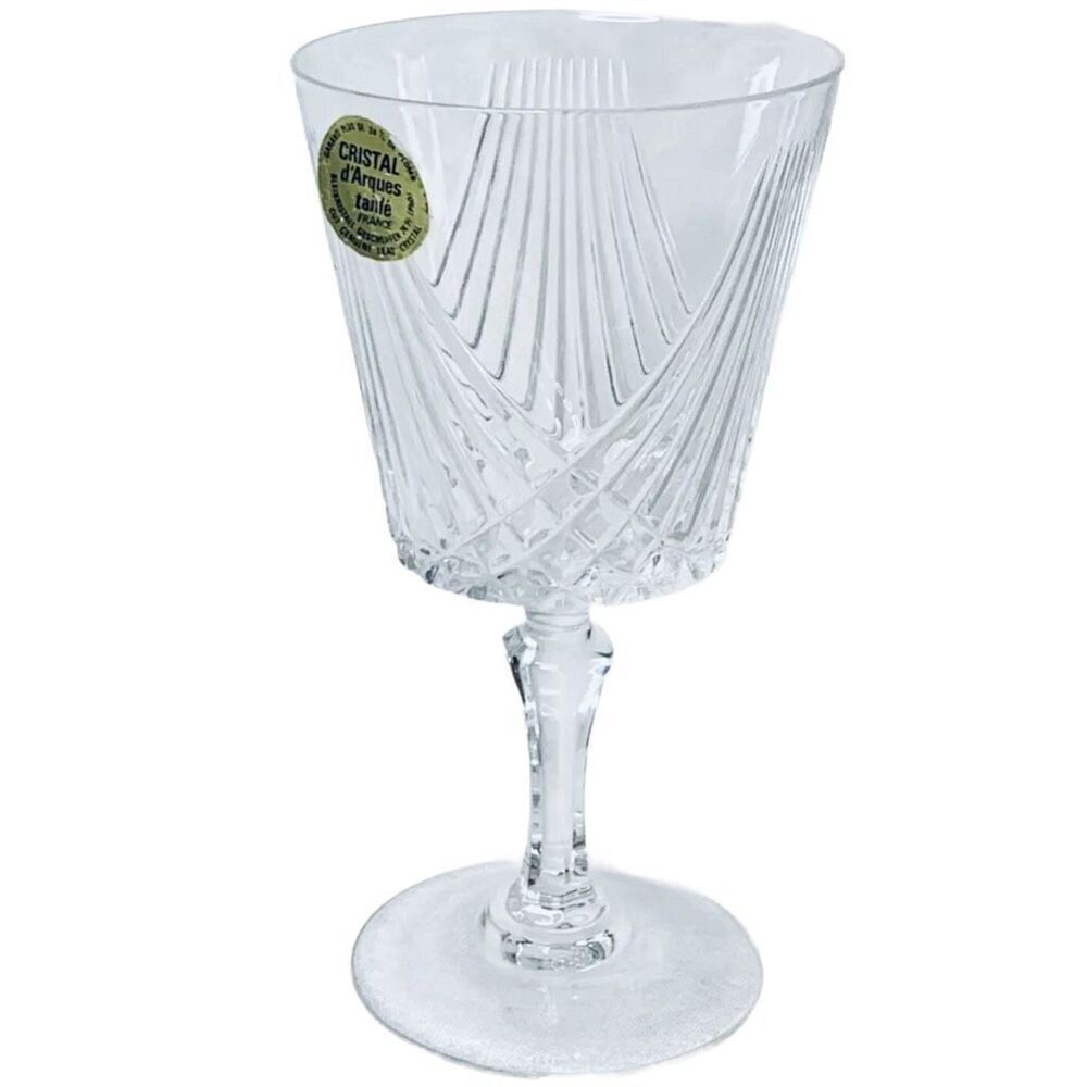 NWT set of 6 Cristal d’Arques taille cut 24% lead Chrystal glasses.